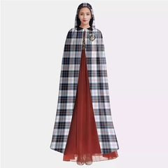 MacRae Dress Modern Tartan Crest Hooded Cloak
