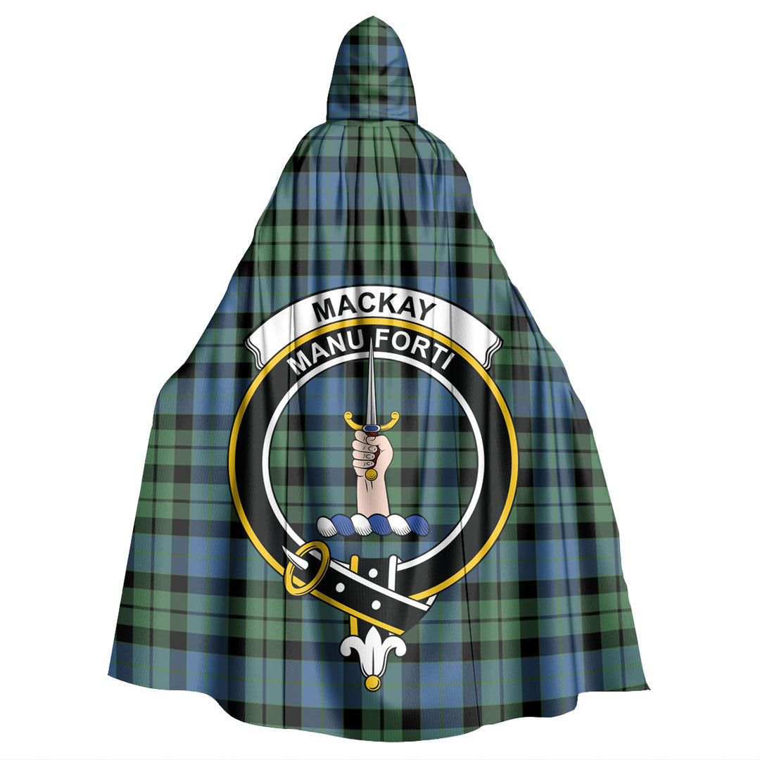 MacKay Ancient Tartan Crest Hooded Cloak