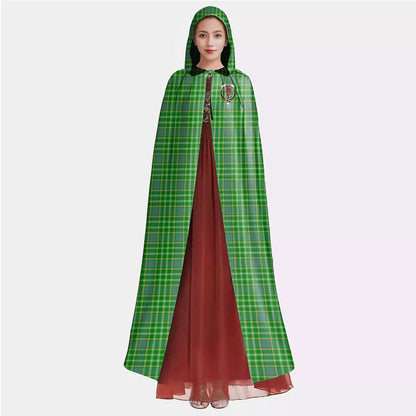 Currie Tartan Crest Hooded Cloak