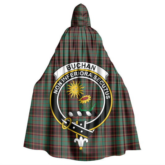 Buchan Ancient Tartan Crest Hooded Cloak