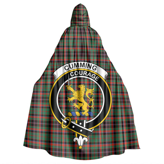 Cumming Hunting Ancient Tartan Crest Hooded Cloak