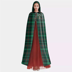 Ross Hunting Modern Tartan Crest Hooded Cloak