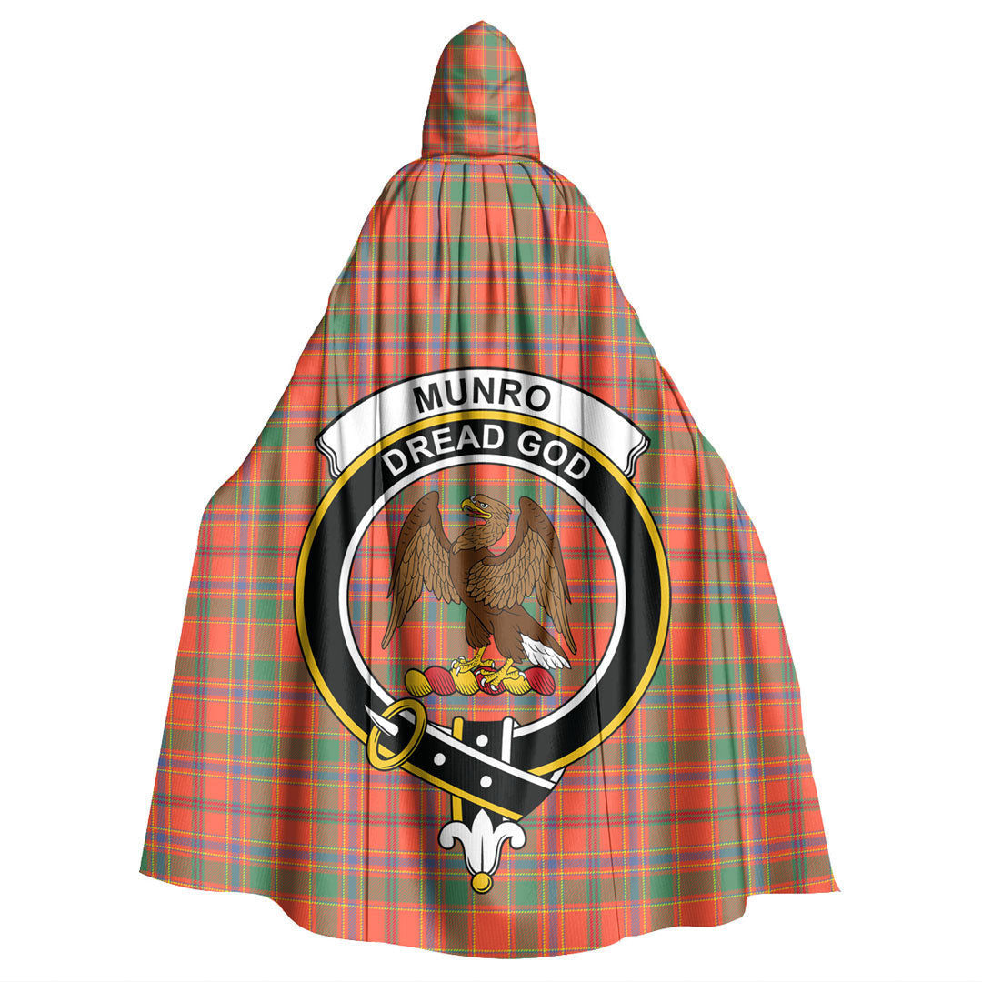 Munro Ancient Tartan Crest Hooded Cloak