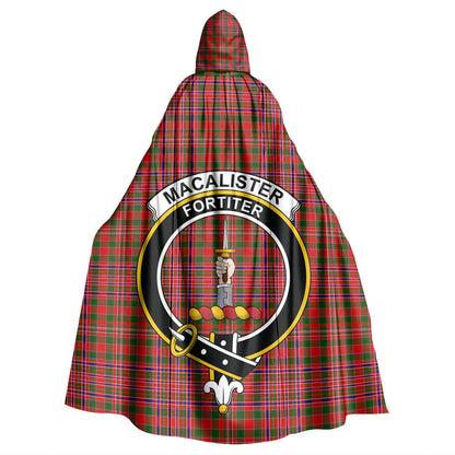 MacAlister Modern Tartan Crest Hooded Cloak