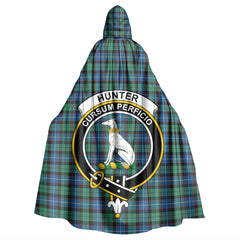 Hunter Ancient Tartan Crest Hooded Cloak