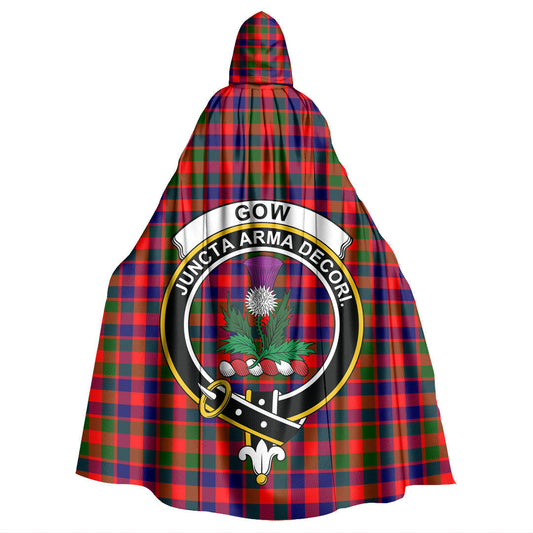 Gow Modern Tartan Crest Hooded Cloak