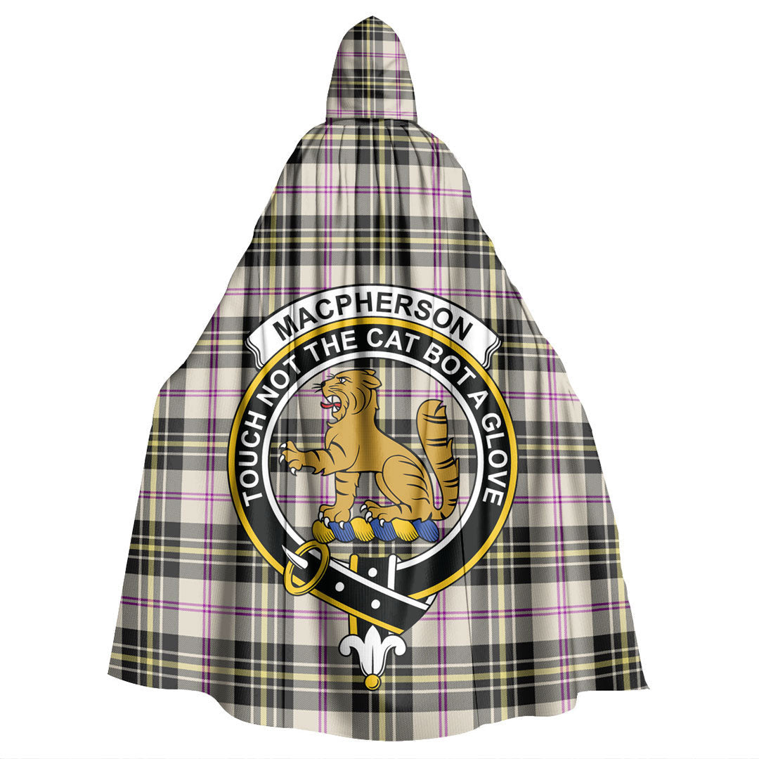 MacPherson Dress Ancient Tartan Crest Hooded Cloak