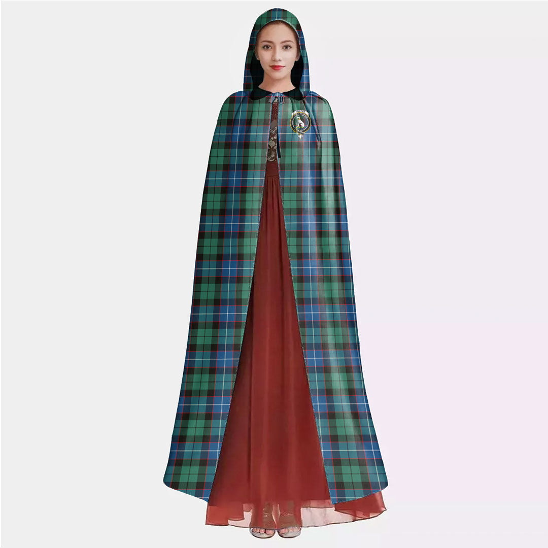 Hunter Ancient Tartan Crest Hooded Cloak
