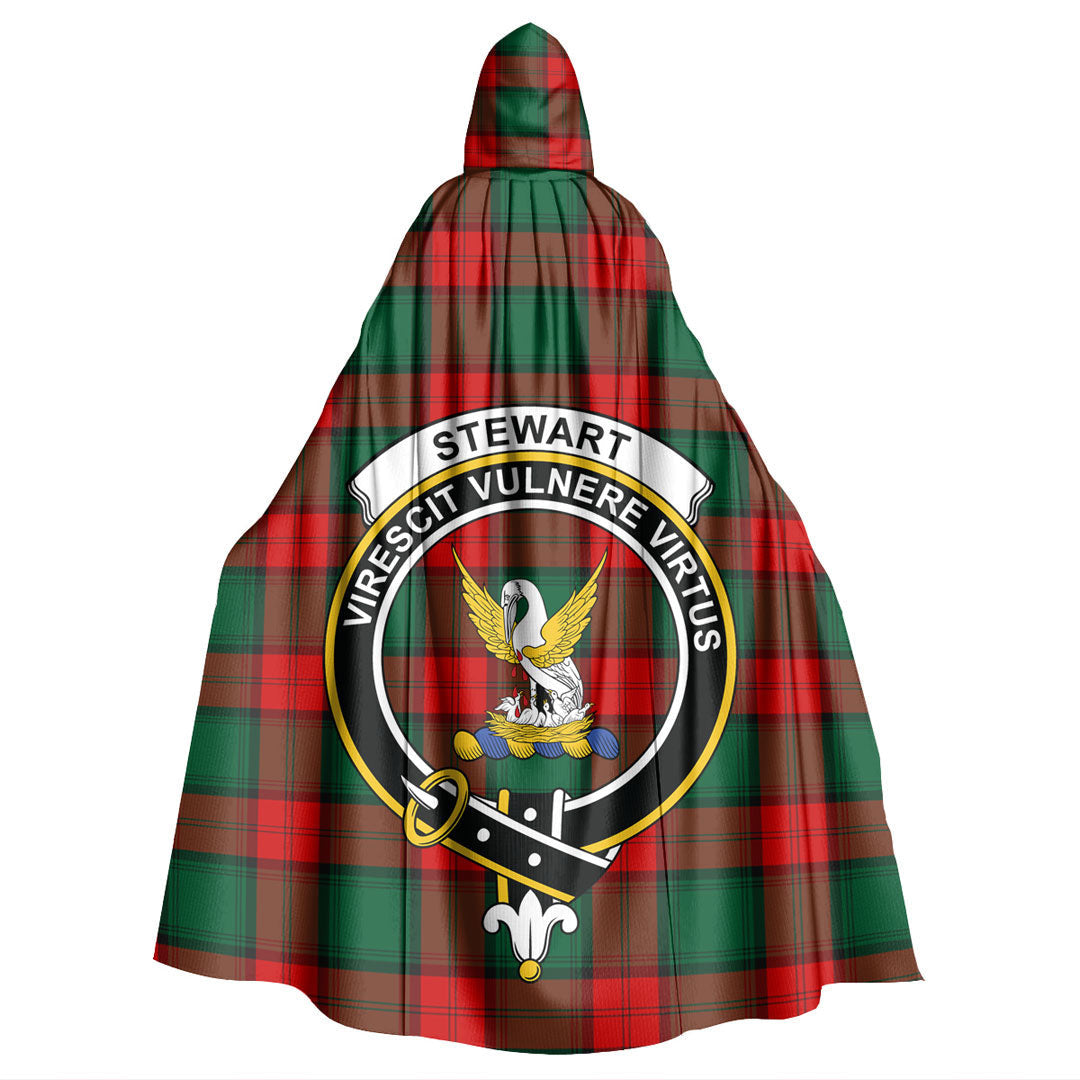 Stewart Atholl Modern Tartan Crest Hooded Cloak