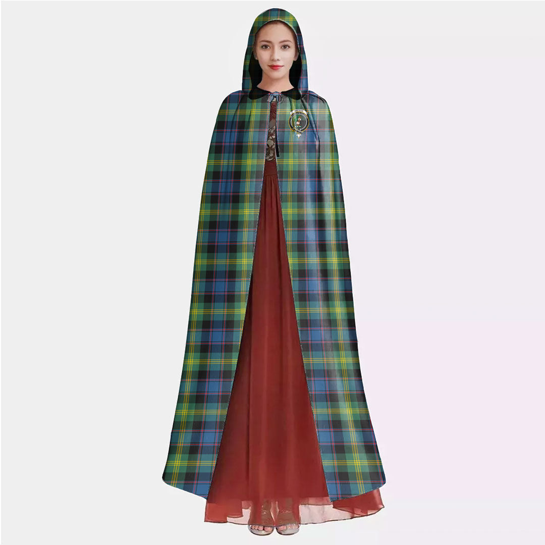 Watson Ancient Tartan Crest Hooded Cloak