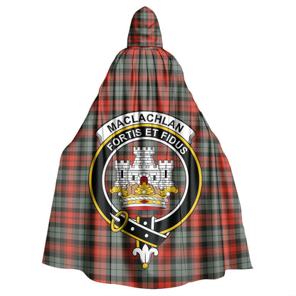 MacLachlan Weathered Tartan Crest Hooded Cloak