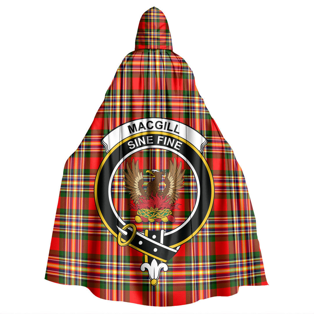 MacGill Modern Tartan Crest Hooded Cloak