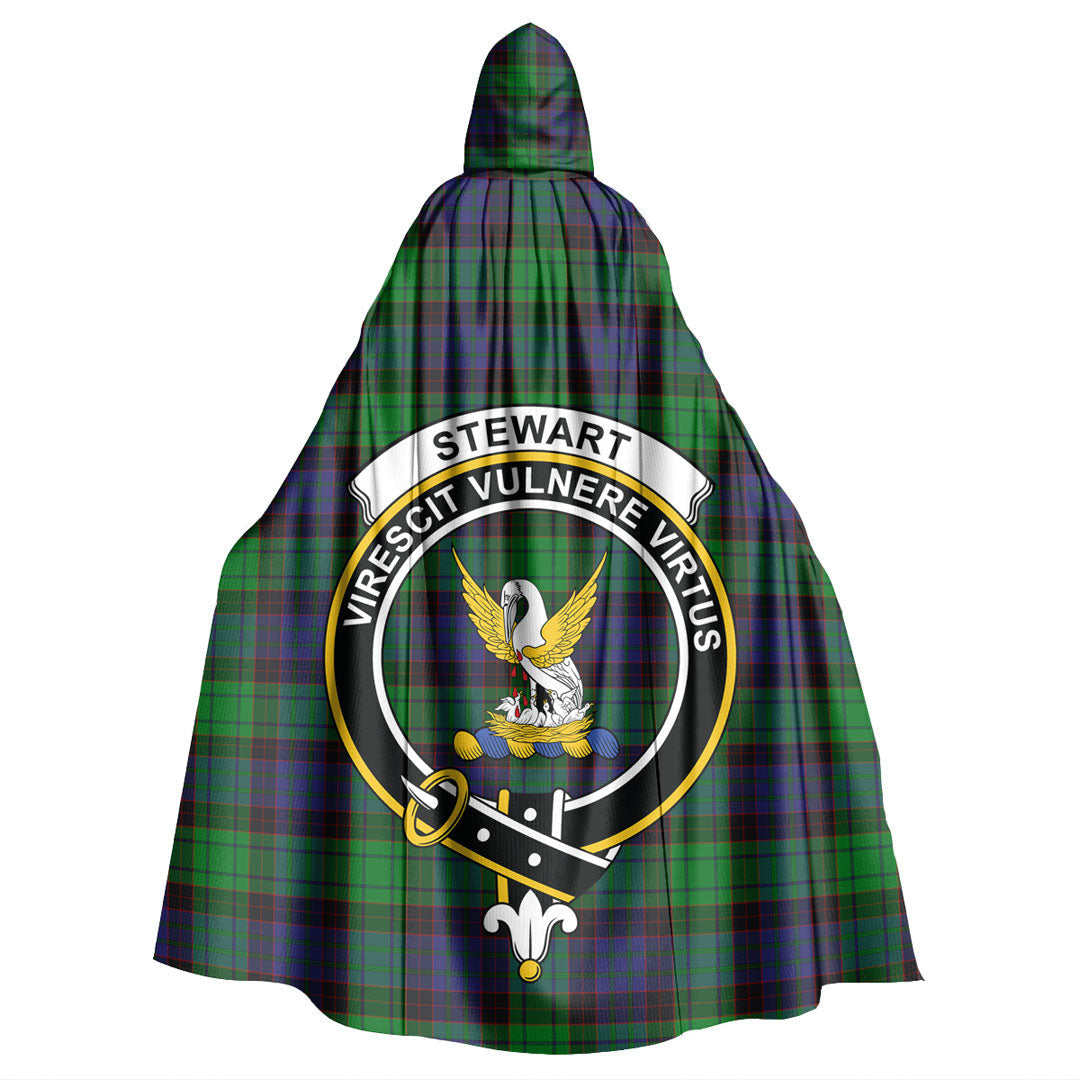 Stewart Old Modern Tartan Crest Hooded Cloak