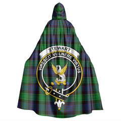 Stewart Old Modern Tartan Crest Hooded Cloak