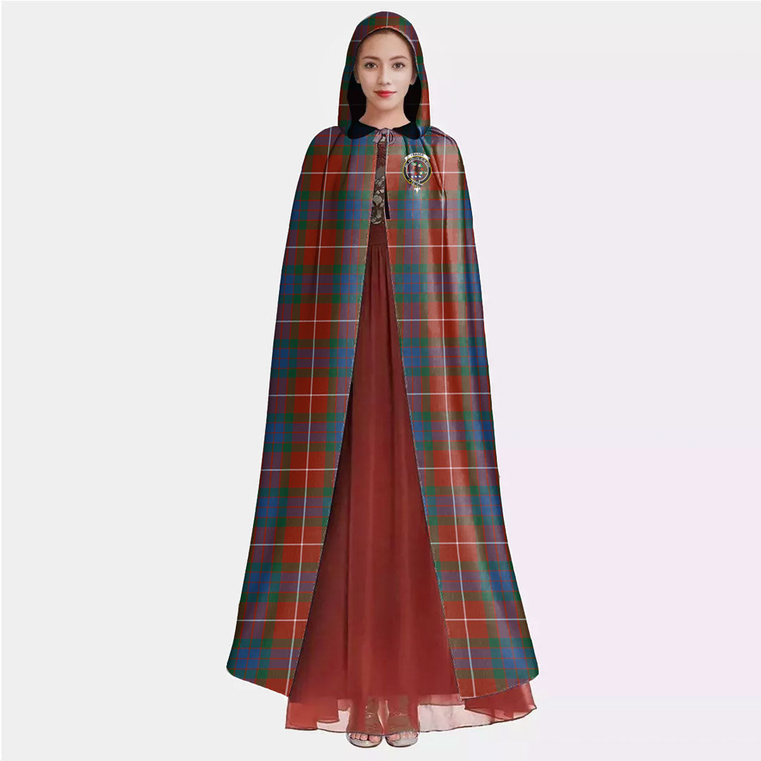 Fraser Ancient Tartan Crest Hooded Cloak