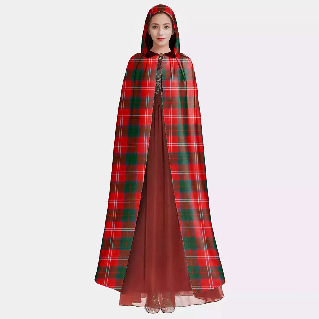 Chisholm Modern Tartan Plaid Hooded Cloak