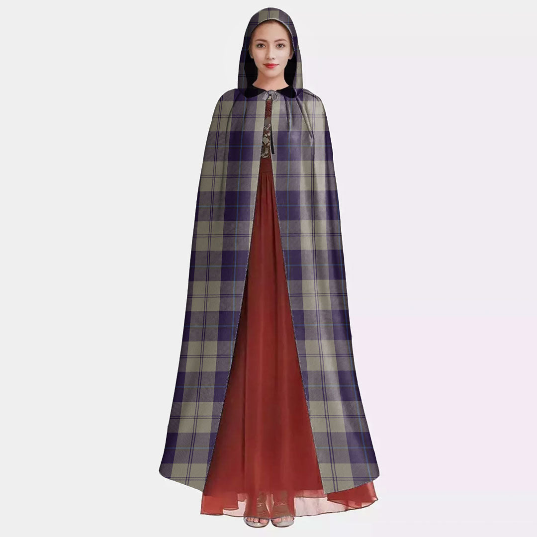 Cunningham Dress Blue Dancers Tartan Plaid Hooded Cloak