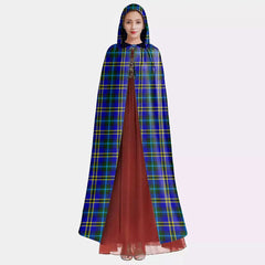 Weir Modern Tartan Plaid Hooded Cloak