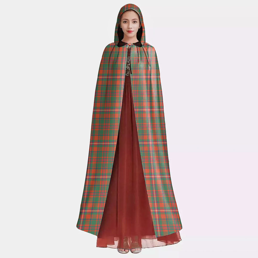 MacKinnon Ancient Tartan Plaid Hooded Cloak