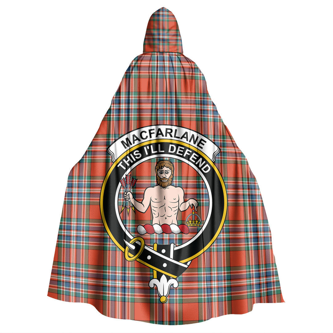 MacFarlane Ancient Tartan Crest Hooded Cloak