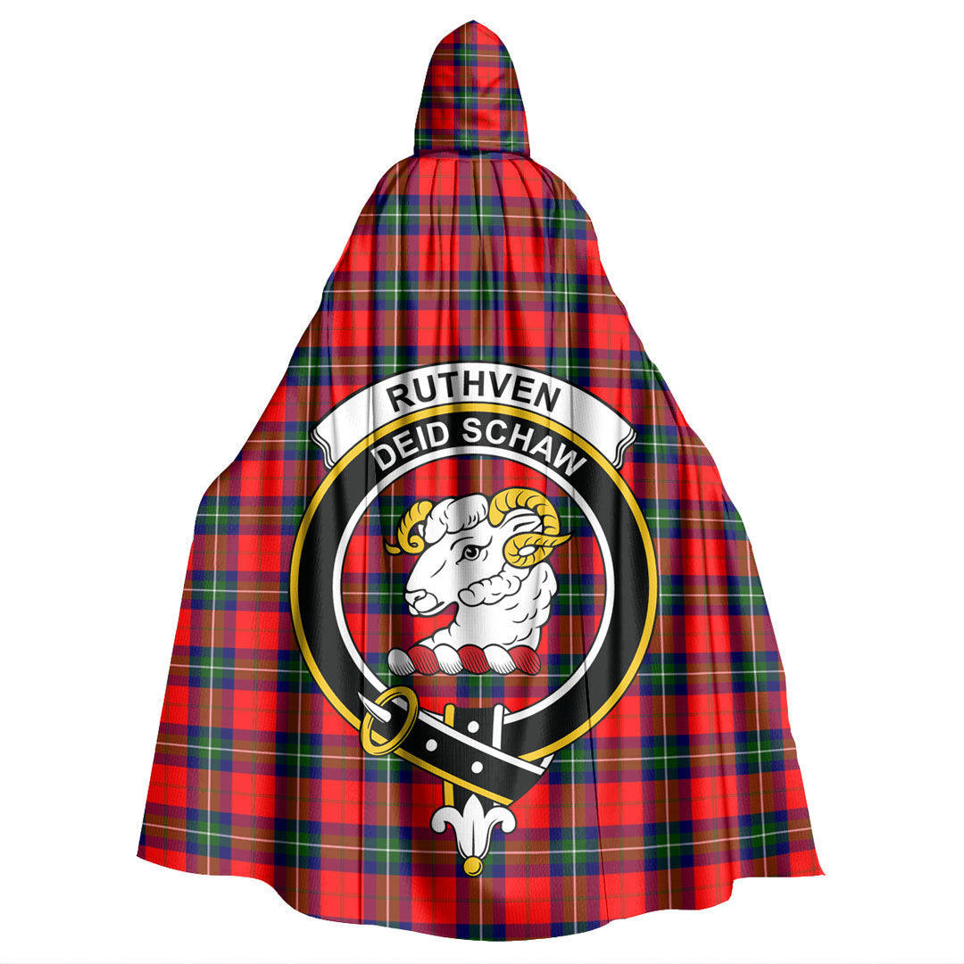 Ruthven Modern Tartan Crest Hooded Cloak