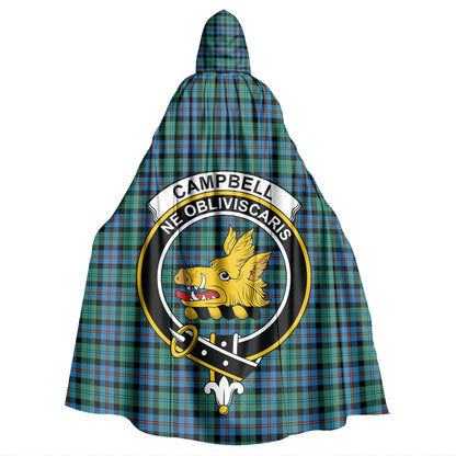 Campbell of Cawdor Ancient Tartan Crest Hooded Cloak