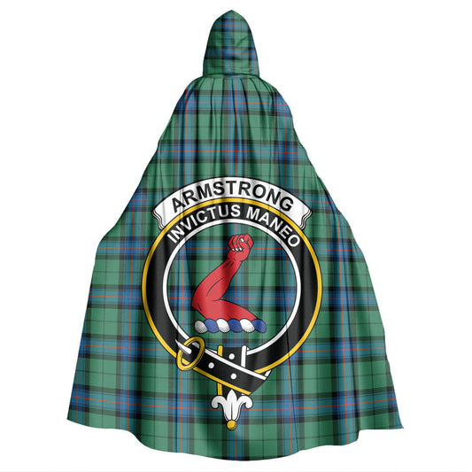 Armstrong Ancient Tartan Crest Hooded Cloak