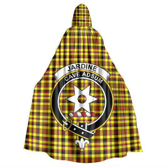 Jardine Tartan Crest Hooded Cloak