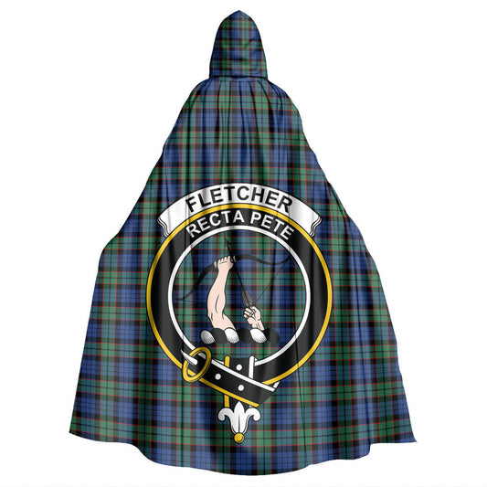 Fletcher Ancient Tartan Crest Hooded Cloak