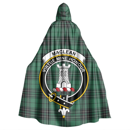 MacLean Hunting Ancient Tartan Crest Hooded Cloak