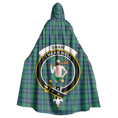 Shaw Ancient Tartan Crest Hooded Cloak
