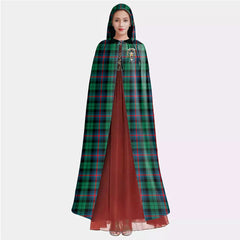 Urquhart Broad Red Ancient Tartan Crest Hooded Cloak