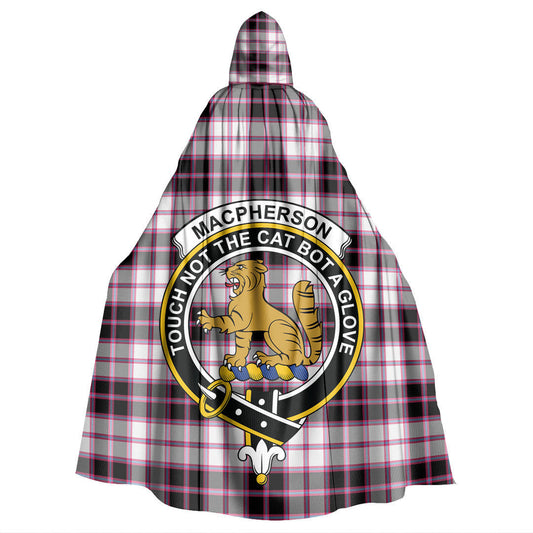 MacPherson Hunting Modern Tartan Crest Hooded Cloak