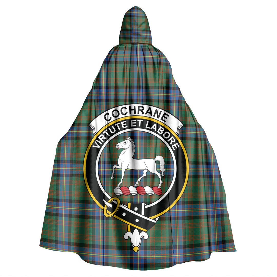 Cochrane Ancient Tartan Crest Hooded Cloak