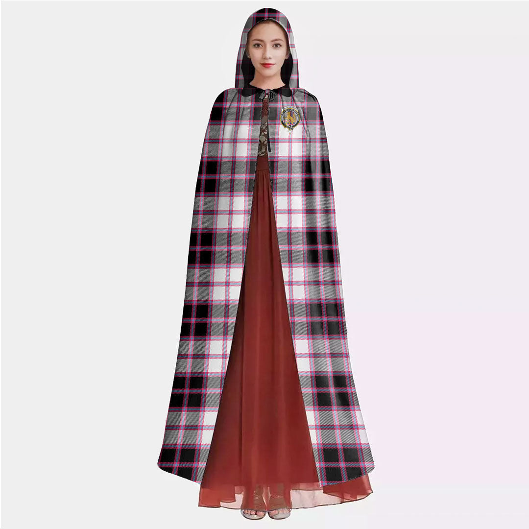 MacPherson Hunting Modern Tartan Crest Hooded Cloak
