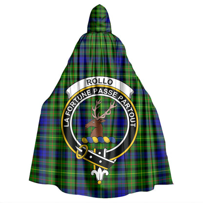 Rollo Modern Tartan Crest Hooded Cloak