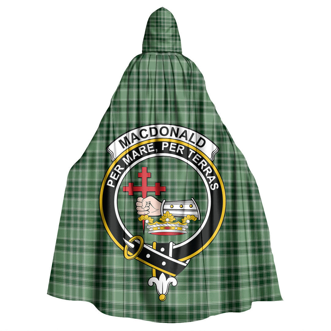 MacDonald Lord of the Isles Hunting Tartan Crest Hooded Cloak