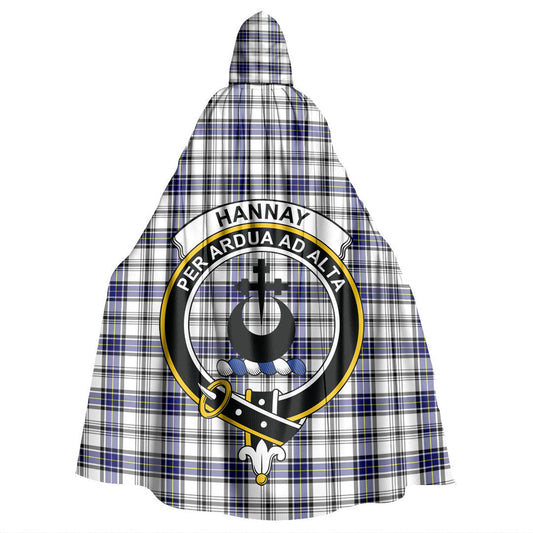 Hannay Modern Tartan Crest Hooded Cloak