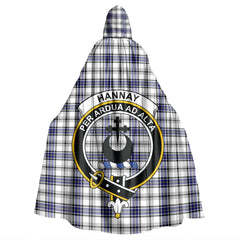 Hannay Modern Tartan Crest Hooded Cloak