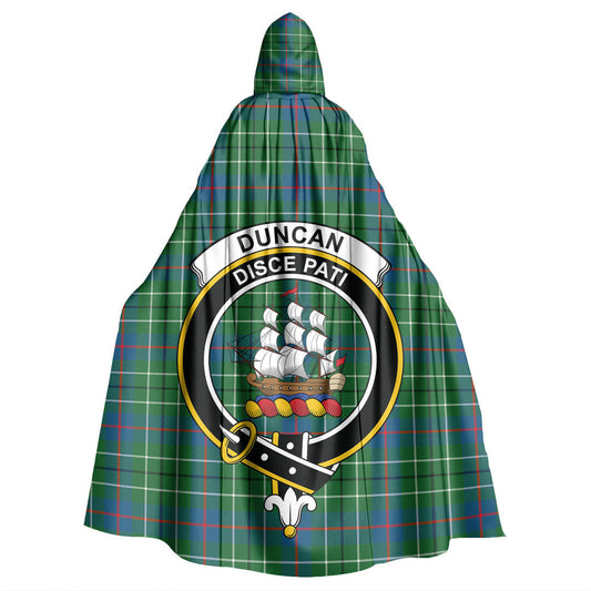 Duncan Ancient Tartan Crest Hooded Cloak