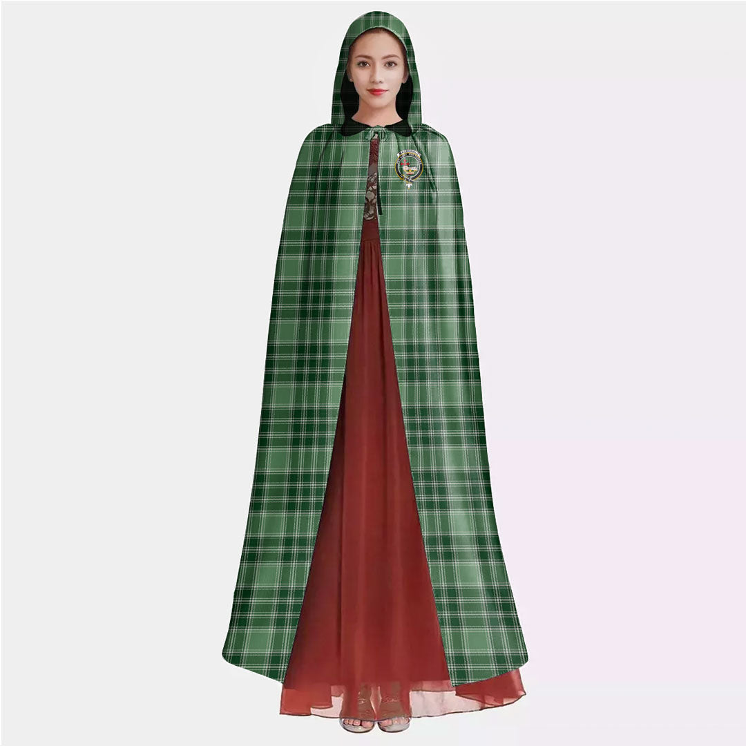 MacDonald Lord of the Isles Hunting Tartan Crest Hooded Cloak