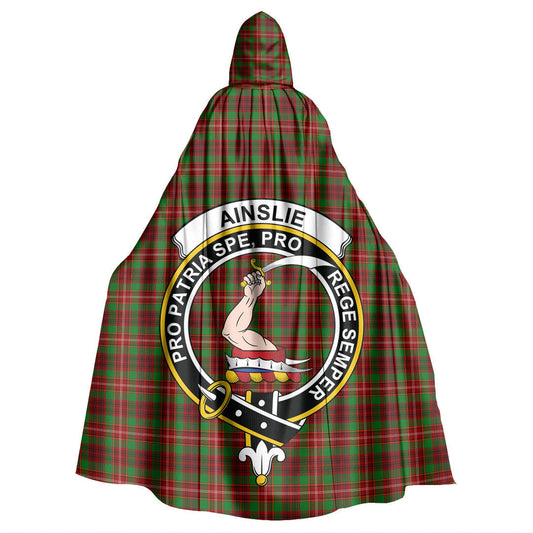 Ainslie Tartan Crest Hooded Cloak