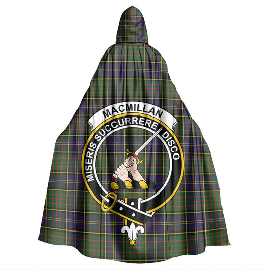 MacMillan Hunting Modern Tartan Crest Hooded Cloak