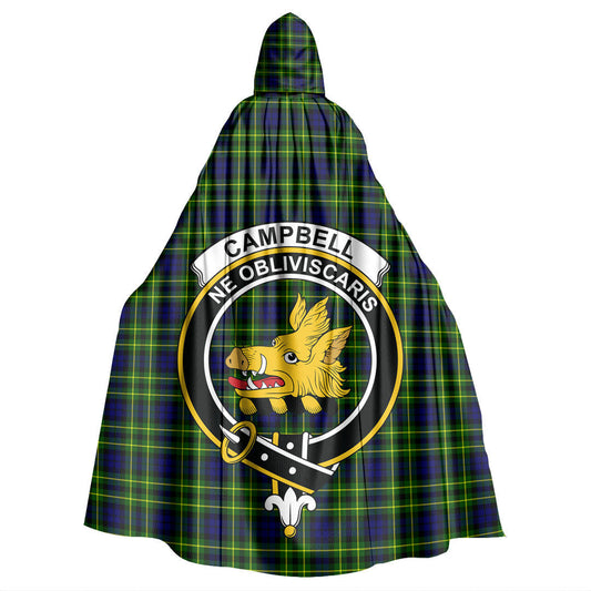 Campbell of Breadalbane Modern Tartan Crest Hooded Cloak