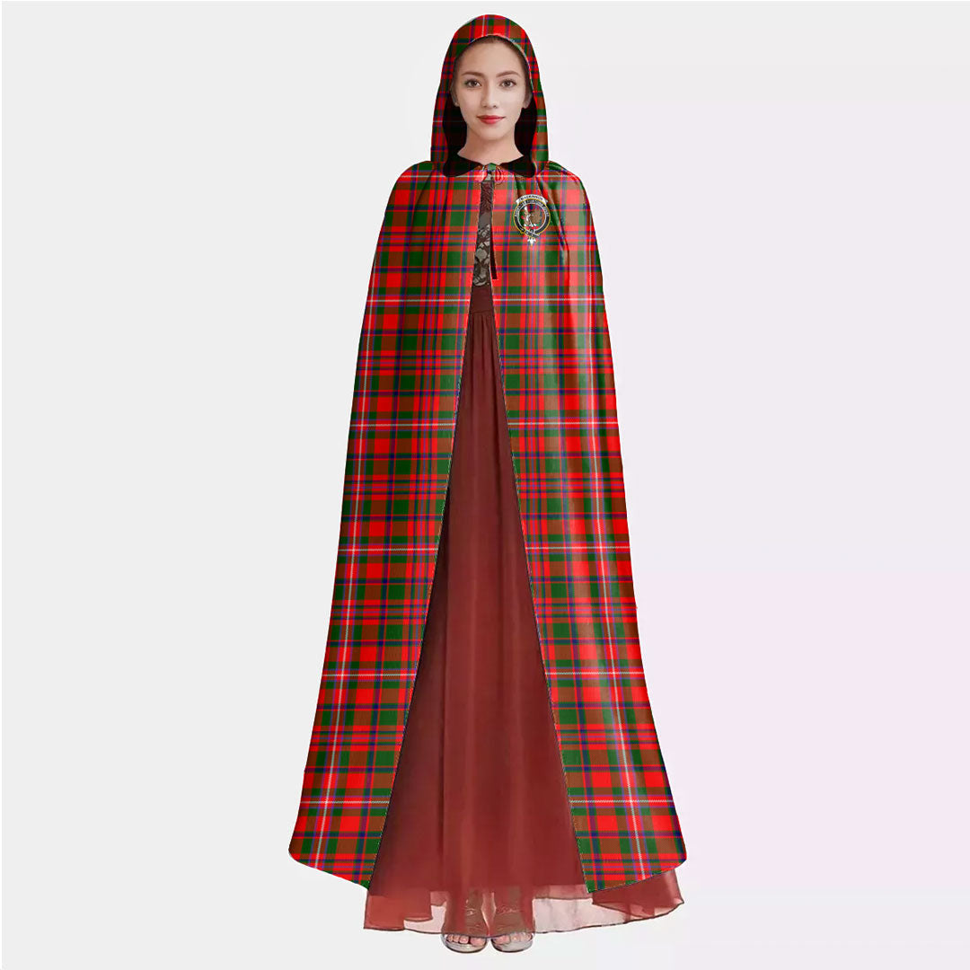 MacKinnon Modern Tartan Crest Hooded Cloak