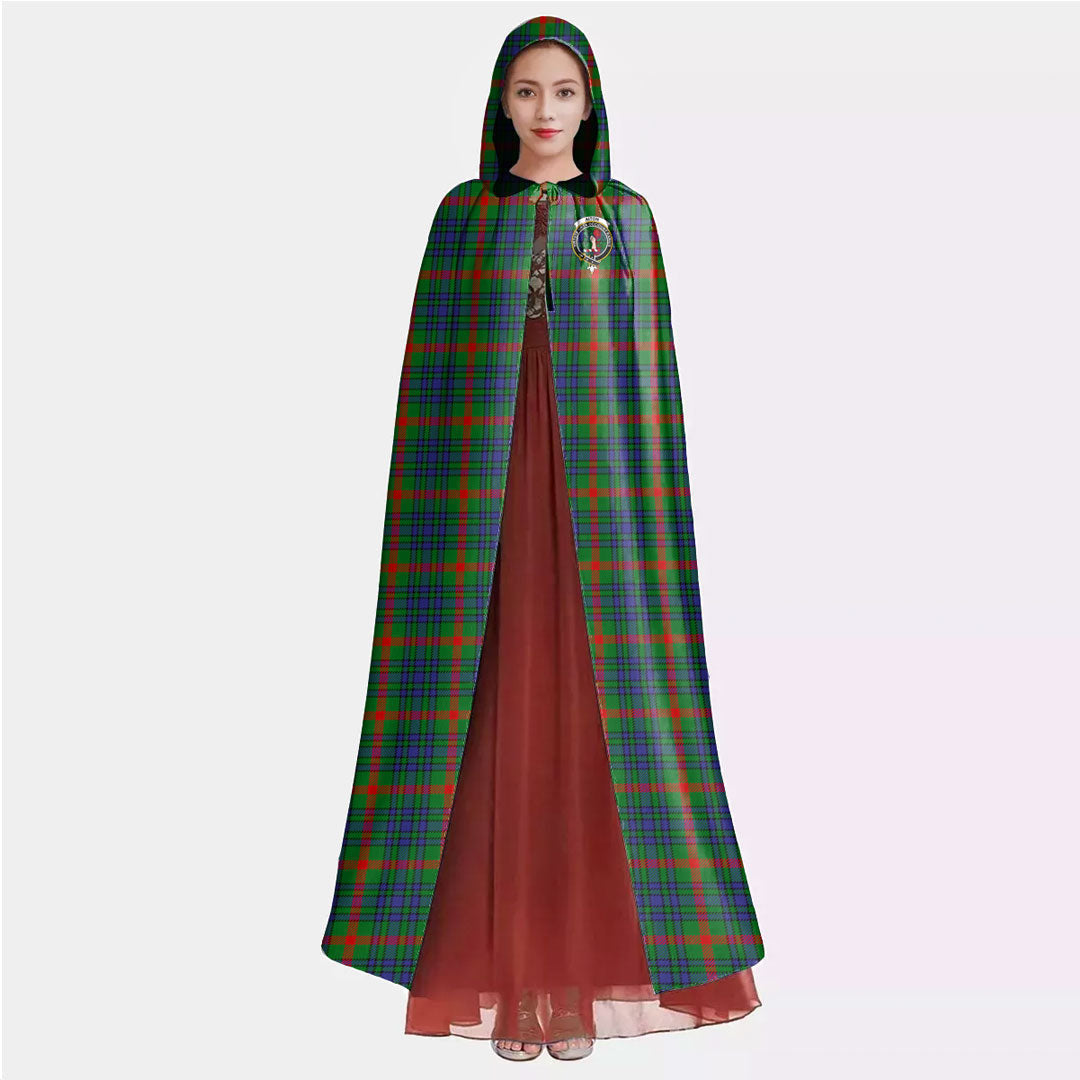 Aiton Tartan Crest Hooded Cloak