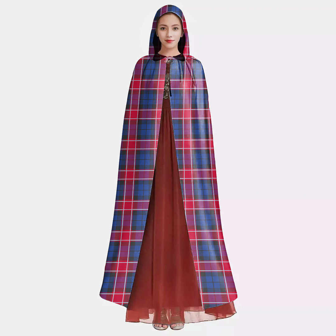 Graham of Menteith Red Tartan Plaid Hooded Cloak