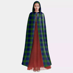 Johnston Modern Tartan Plaid Hooded Cloak