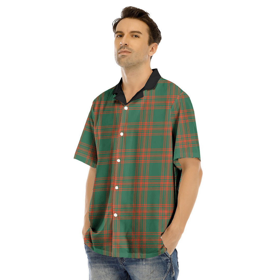 Menzies Green Ancient Tartan Plaid Hawaii Shirt