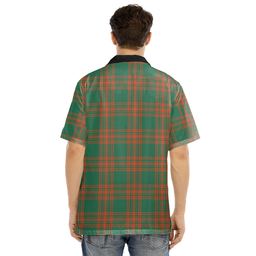 Menzies Green Ancient Tartan Plaid Hawaii Shirt